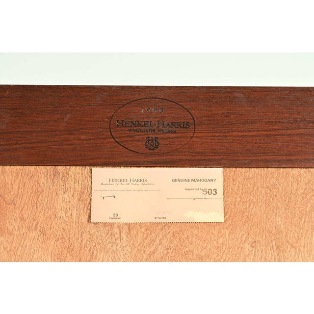 Henkel Harris Georgian Carved Mahogany Lighted Breakfront Bookcase Cabinet For Sale - Image 17 of 18