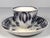 Victorian Early 19th Century Staffordshire Flow Black Mulberry Ironstone Cup & Saucer For Sale - Image 3 of 15