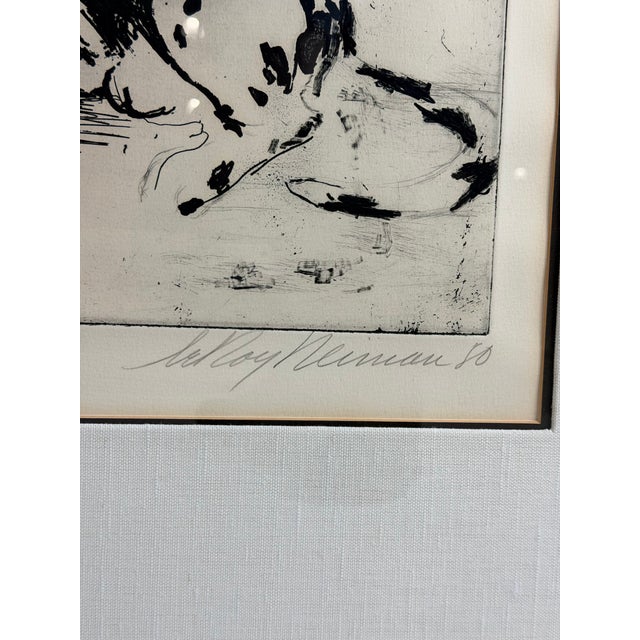 This is an original signed etching titled Dalmatian by LeRoy Neiman. The composition presents a seated Dalmatian rendered...