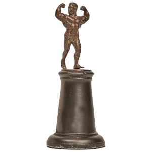 Burmese Bronze Muscleman, Mid-20th Century