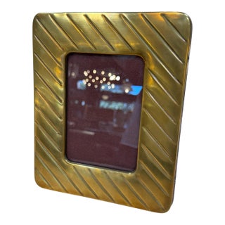 Vintage Italian Brass Picture Frame by Arabesque Gioielli Palermo For Sale