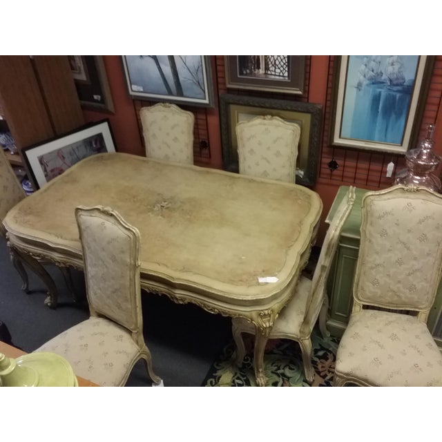 French Floral Design Dining Room Set Chairish