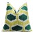 The Lime & Emerald Honeycomb Silk Velvet Pillow - 20" X 20" For Sale