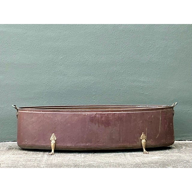 Vintage Regency Monumental Copper Jardiniere - A Pair For Sale - Image 9 of 12