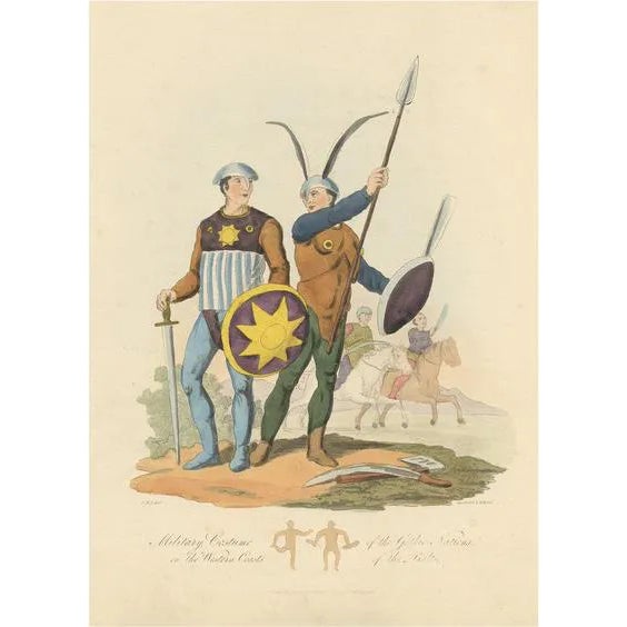 Military Costume of the Gothic Nations on the Western Coasts of the Baltic, 1815 For Sale