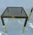 Milo Baughman Style Side Brass and Smoke glass side table - A Pair For Sale - Image 10 of 10