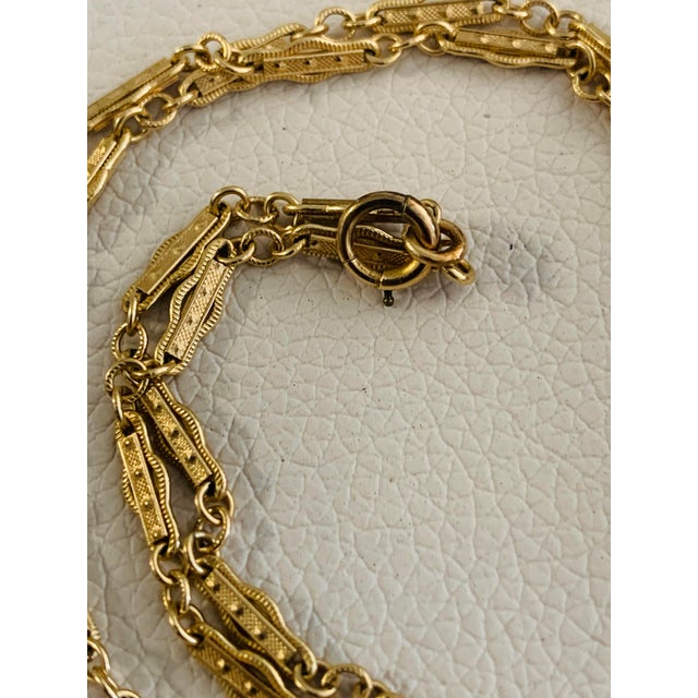 Brass Antique Micro Mosaic Pendant Necklace – 14k Gold Frame For Sale - Image 8 of 10