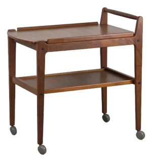 1960s Swedish Teak Bar Cart by Erik Gustafsson for Artie