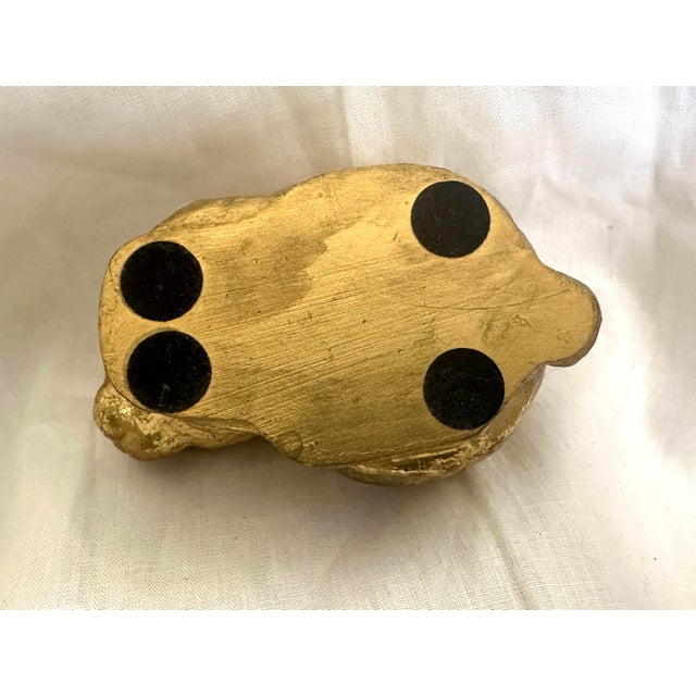 1980s Vintage Gold Bunny Figurine For Sale - Image 5 of 5