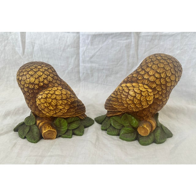 Mid-Century Modern 70's MCM Homco Pair of Owls For Sale - Image 3 of 7