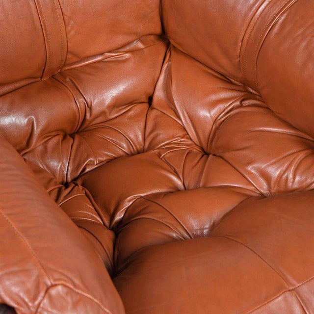 Brown Percival Lafer Mp-81 Brazilian Rosewood & Leather Lounge Chairs and Ottoman Set For Sale - Image 8 of 13