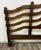 Brown Vintage King Size Country French Louis XV Style or Shape Ladderback Headboard For Sale - Image 8 of 10