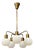 Danish Modern, Pendant Light, Brass, Opal Glass, Denmark, 1970s For Sale