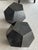 Postmodern Pair of Restoration Hardware Geometric Polyhedron Zinc Side Tables For Sale - Image 3 of 4