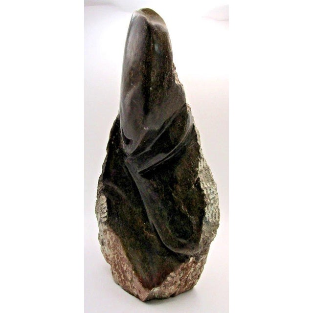 1950s Hand-Carved Shona Tribe Serpentine Stone Abstract Sculpture W. Sachiti For Sale - Image 10 of 12