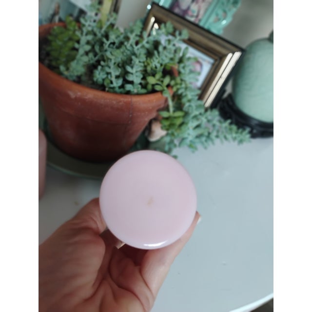 Murano Early 20th Century Pair of French Pink Opaline Perfume Bottles With Original Stopper For Sale - Image 4 of 12