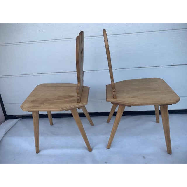 Set of Cherrywood Chairs, 1970s For Sale - Image 12 of 17