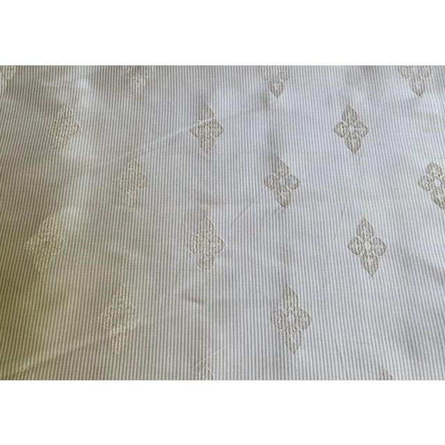 Antique French Silk Damask Yardage, Reversible, Champagne Medallion Jacquard, 54" X 100" For Sale - Image 6 of 17