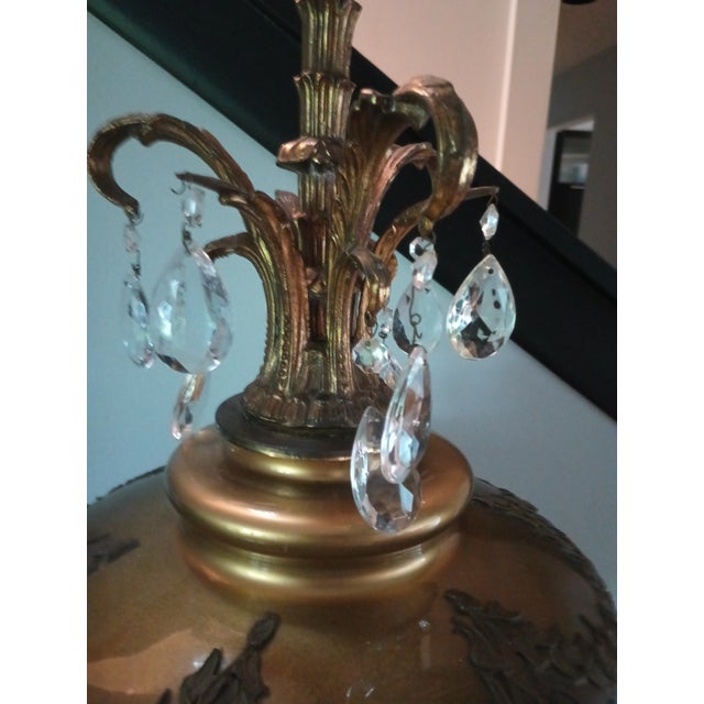 1950's Vintage Carl Falkenstein Hollywood Regency Tall Table Lamp With Jeweled Crystal For Sale - Image 17 of 18
