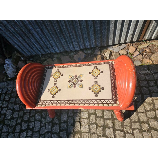 1960s Rustic Wooden Bench or Stool, 1950s-1960s For Sale - Image 5 of 6