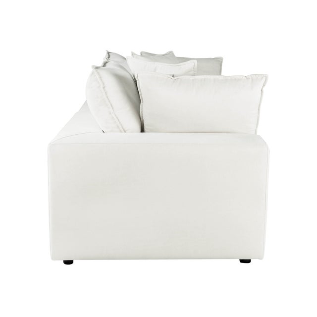 Cali Pearl Performance Fabric Modular Loveseat For Sale - Image 4 of 8