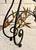 1960s Italian Style Wrought Iron & Gilt Leaf Glass Console Table For Sale - Image 9 of 15
