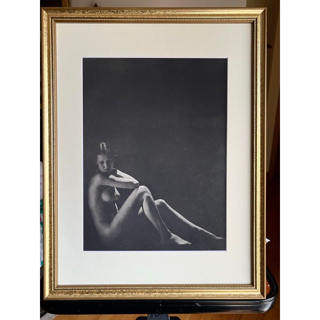 John Everhard Vintage 1930s Photogravure of a Seated Nude. For Sale - Image 4 of 4