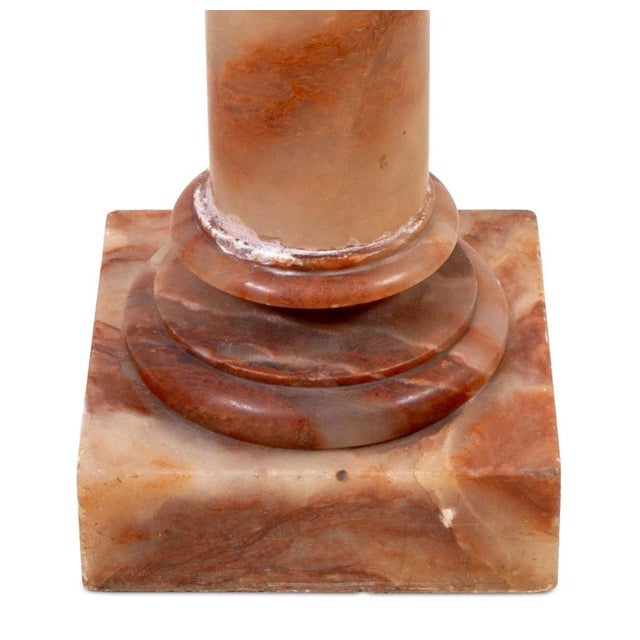 French Red Alabaster Pedestal For Sale - Image 4 of 4
