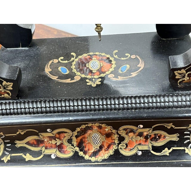 Antique French Boulle Clock For Sale - Image 17 of 18