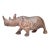 Vintage Handcrafted West-African Soapstone Rhino Figurine For Sale
