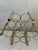 Vintage Brass Mid-Century Modern Faux Bamboo Wine Rack For Sale - Image 4 of 9