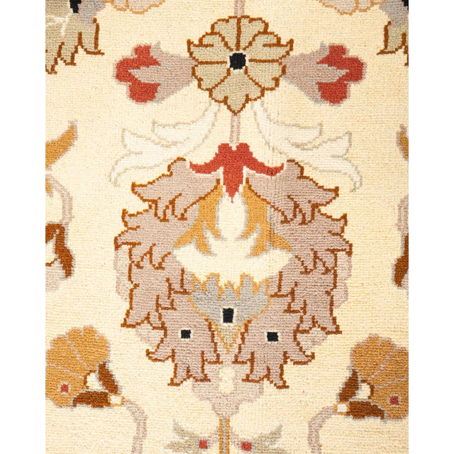 Traditional Mogul, One-of-a-Kind Hand-Knotted Area Rug in Ivory, 9' 1" x 12' 3" For Sale - Image 3 of 8