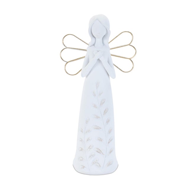 Contemporary Etched Angel Figurine (Set of 4) For Sale - Image 3 of 4