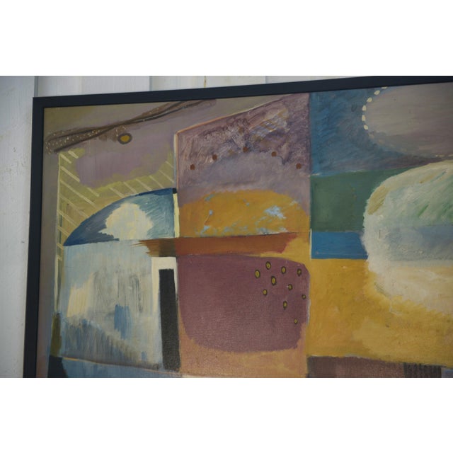 Modern Elizaga, Abstract Composition, 1969, Canvas Painting For Sale - Image 3 of 14