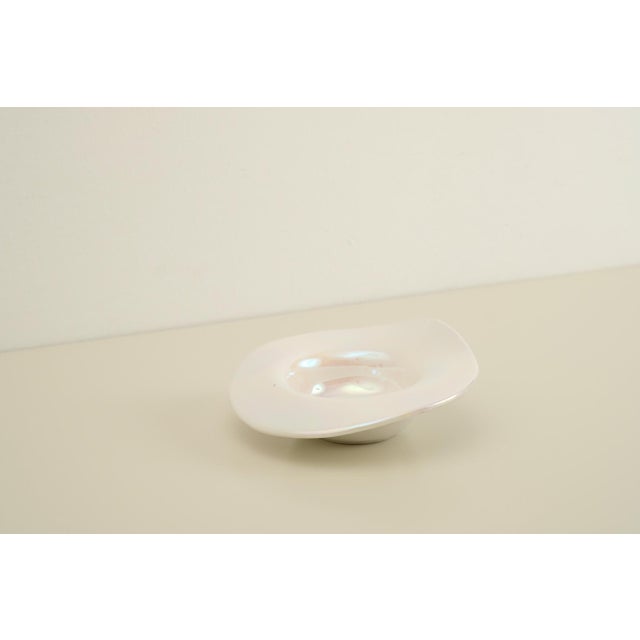 Cream Mid-Century Studio Ceramics Bowl, 1970s For Sale - Image 8 of 9