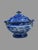 Blue Antique Staffordshire Blue White Transferware Covered Soup Tureen Pastoral Scene For Sale - Image 8 of 9