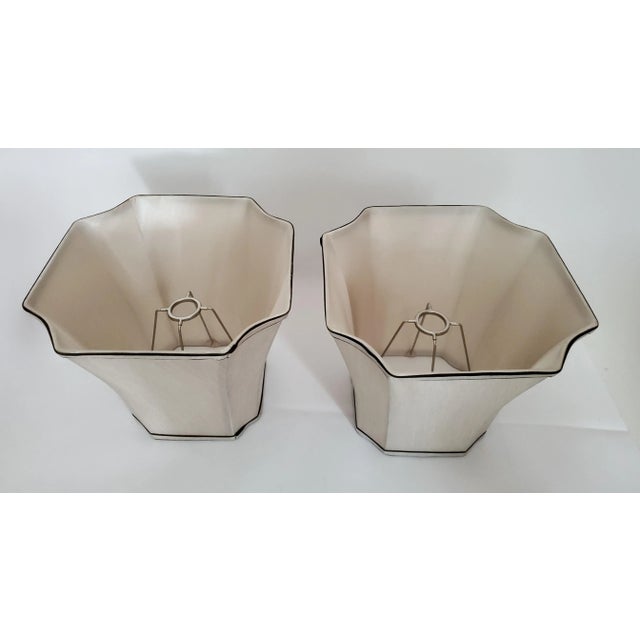 Lamp Pair by Borghese 1960s Signed & Restored - New Shades For Sale - Image 17 of 18
