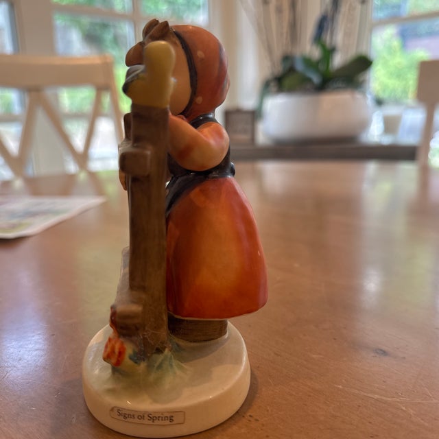 Vintage Goebel Hummel Signs of Spring Figurine West Germany 5.5 Inch For Sale - Image 4 of 6