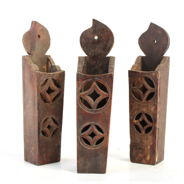 1960s 1960s Wall Pocket Doubled Diamond Pattern For Sale - Image 5 of 11