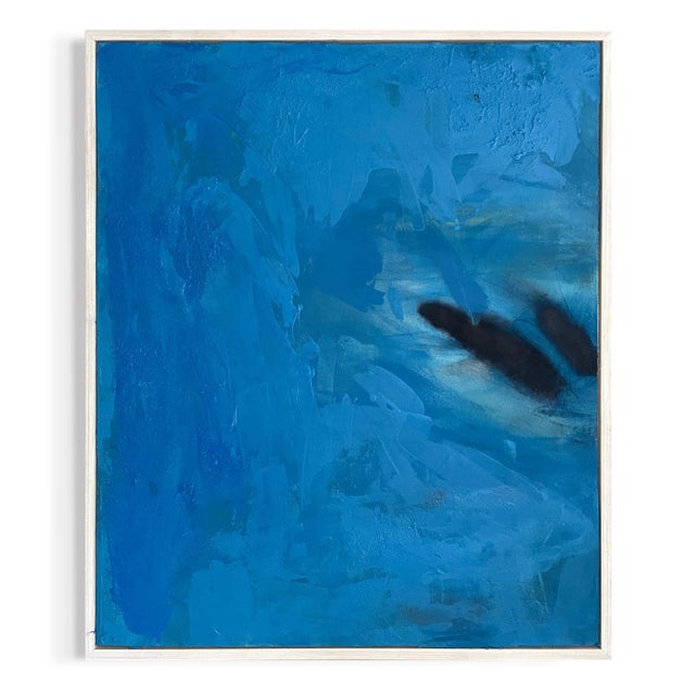 This artwork painted in 2024 features light textural variances and multiple pigment layers with intentional distressing....