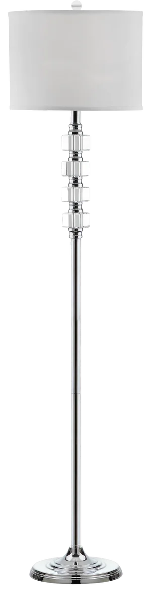 60-Inch H Street Floor Lamp - Clear & Chrome