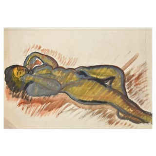 Jean Delpech, Nude, Original Watercolour, Mid-20th Century For Sale