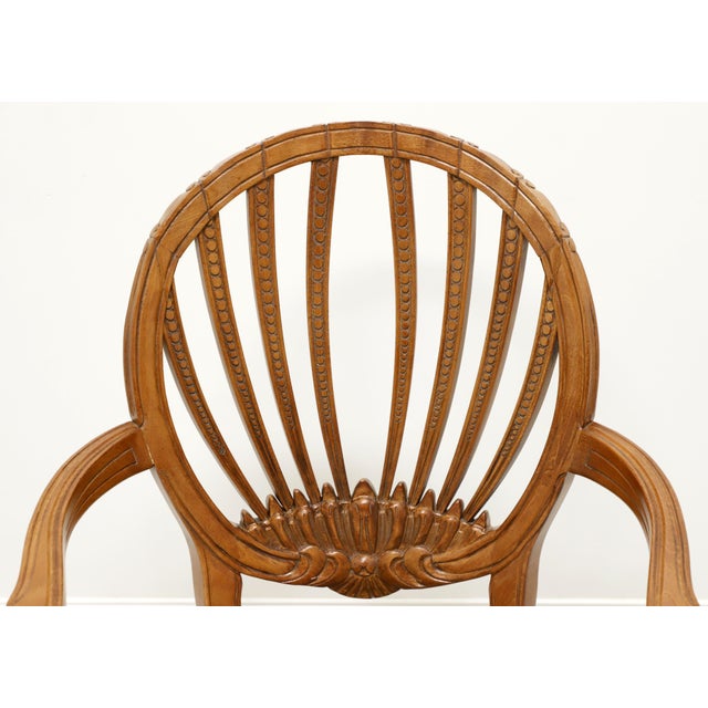 Century French Country Oval Back Dining Armchairs Pair Chairish