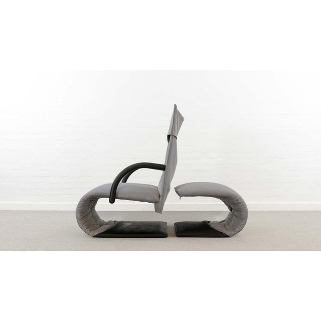 Ligne Roset Set of Zen Armchair with Footstool by Claude Brisson for Ligne Roset, 1980s For Sale - Image 4 of 18