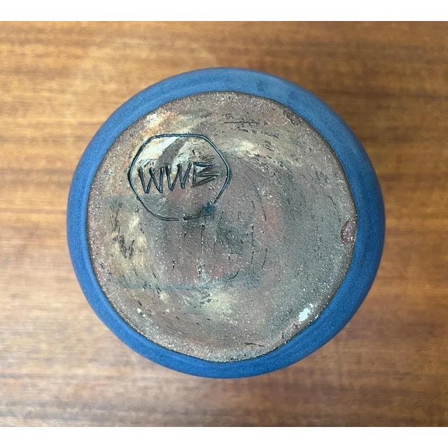 Ceramic Vintage German Pottery Vase from WWB Winterhuder Workshops, Hamburg For Sale - Image 7 of 10