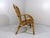 Wood Italian Rattan Easy Armchair, Italy, 1970s For Sale - Image 7 of 14