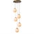 Chandelier in antique brass finish and alabaster. This suspended light features a steel structure with an antique brass...