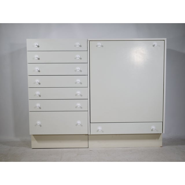 Mid-Century Modern Postmodern Wooden Highboard Cabinet with Fold-Out Desk from Interlübke, 1970s-1980s For Sale - Image 3 of 18