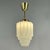 1930s Art Deco White Opaline Glass and Brass Skyscraper Pendant Light, 1930s For Sale - Image 5 of 13