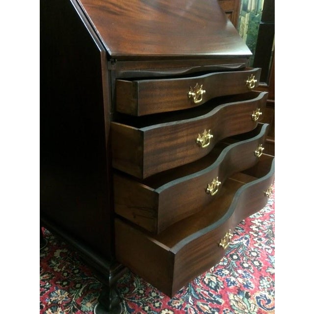 English Vintage Secretary Desk, Colonial Furniture Company, Mahogany Desk For Sale - Image 3 of 11
